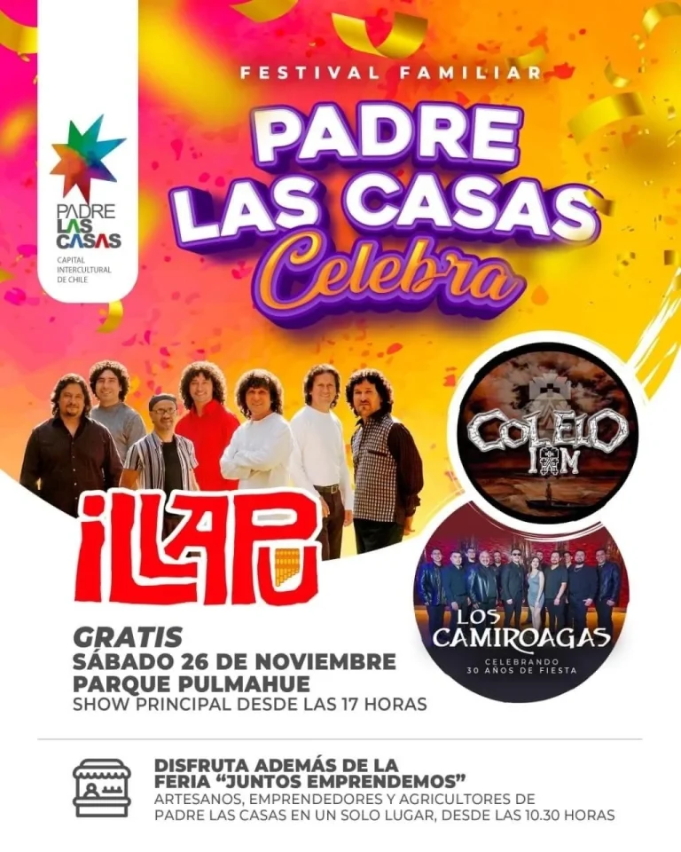 Municipio de Padre Las Casas invita a la comunidad a participar de gran Festival Familiar
