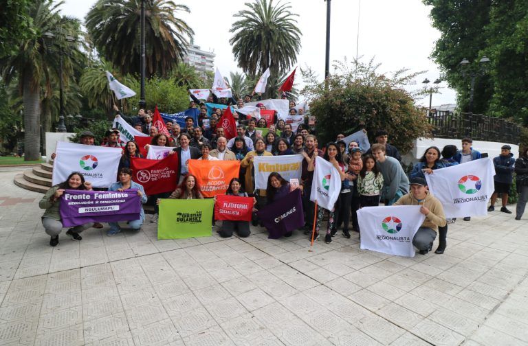 Con banderazo se inicia la campaña al consejo constitucional de Unidad para Chile