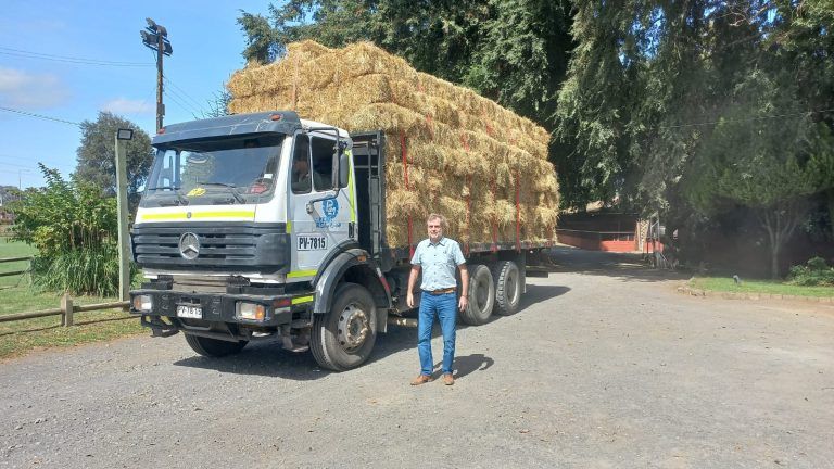 CAS y SOFO han gestionado aportes de más de mil fardos de pasto y sobre 100 toneladas de trigo para los pequeños agricultores damnificados por incendios