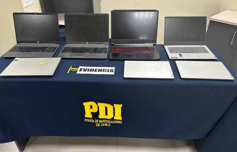 PDI Temuco recuperó notebooks robados desde empresa: extrabajador fue detenido