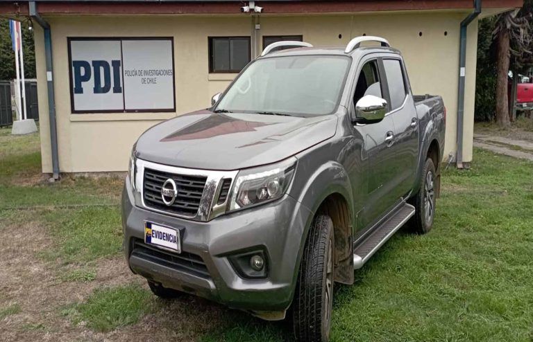 PDI Pitrufquén recupera camioneta sustraída el año 2021 desde Santiago