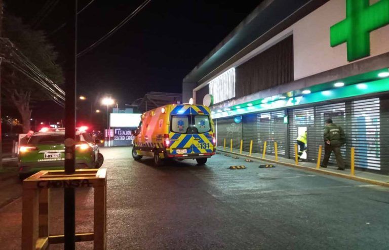 Asaltan Farmacia Cruz Verde sector poniente de Temuco, guardia resulta lesionado por golpes de delincuentes