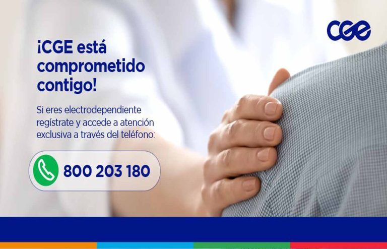CGE abre canal de atención exclusiva para electrodependientes y llama a registrarse para acceder a beneficios