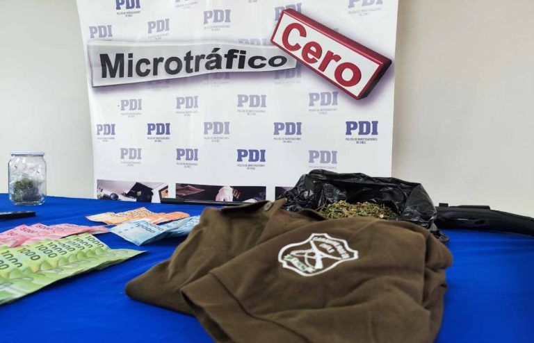 PDI realiza masivo allanamiento en Segunda Faja de Villarrica: incautaron drogas y ropa institucional de carabineros