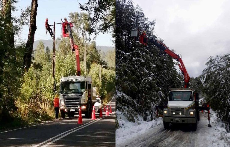 CGE activa plan de acción preventivo ante lluvias y fuertes ráfagas de viento que afectarán a la región de La Araucanía