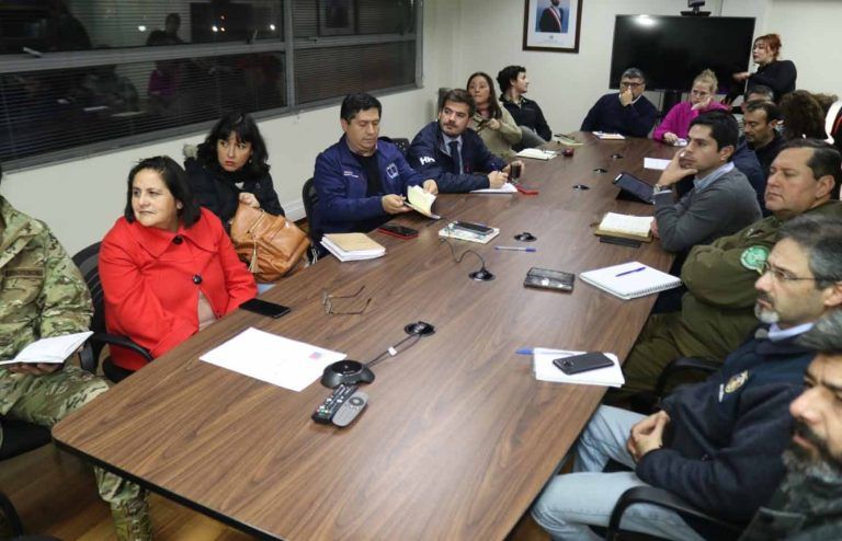 COGRID REGIONAL: Autoridades gubernamentales exponen las medidas que se toman por sistema frontal en La Araucanía