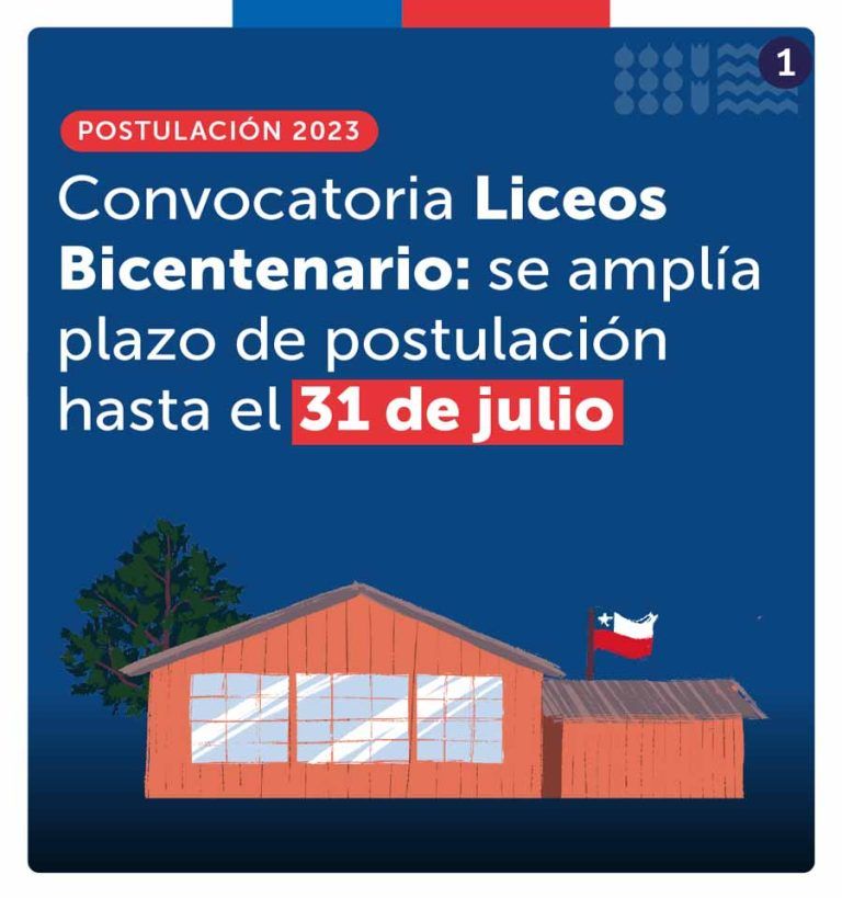 Mineduc extiende convocatoria para el programa de Liceos Bicentenario hasta el 31 de julio