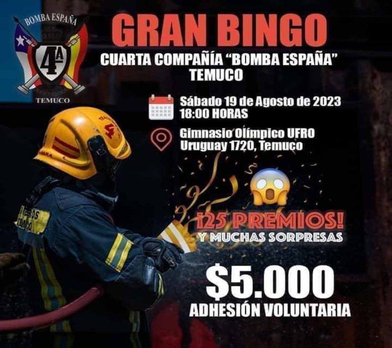 Gran Bingo Familiar de la Cuarta Compañía «Bomba España»: ¡Un evento para no perderse!