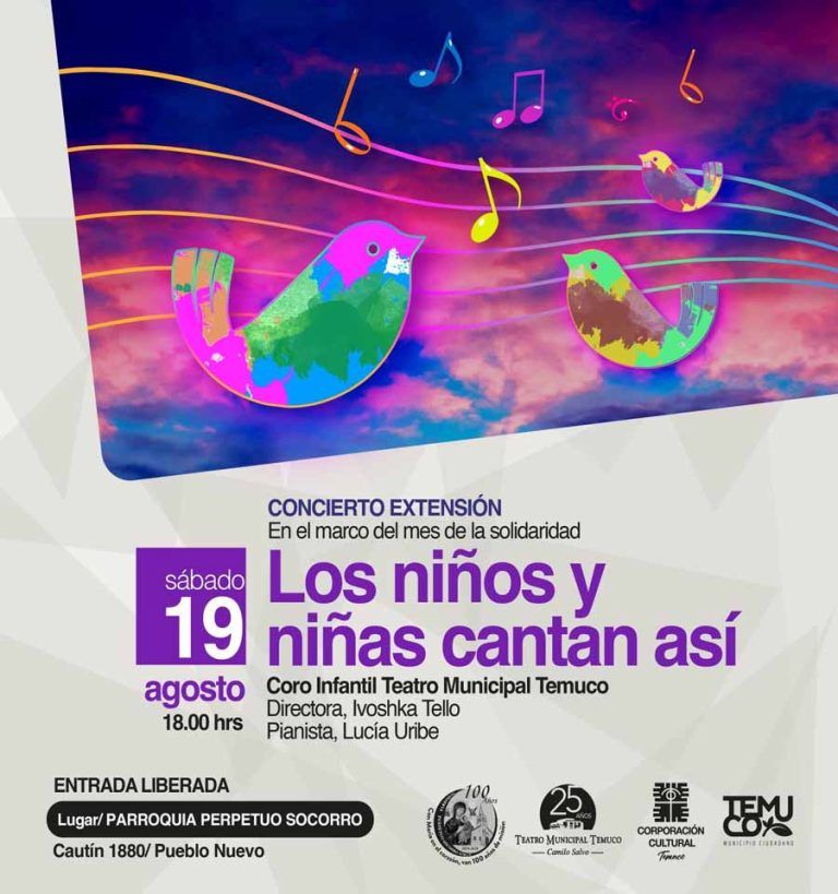 Coro Infantil del TMT ofrece concierto abierto a la comunidad en el marco del mes de la solidaridad