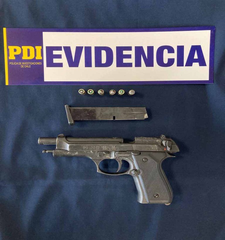 PDI Temuco detuvo a hombre por conducción en estado de ebriedad y porte de arma de fuego en el centro de Temuco
