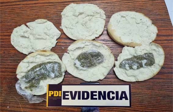 PDI detiene a hombre intentando ingresar drogas al Centro Penitenciario de Villarrica al interior de panes