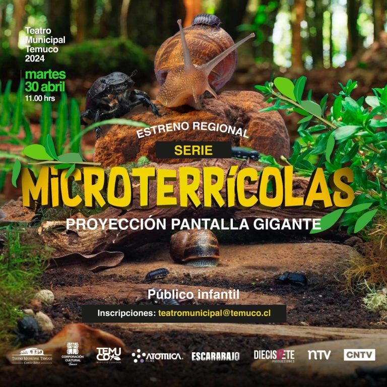 ¡Estreno en La Araucanía! «Microterrícolas» llega al Teatro Municipal de Temuco con una proyección en pantalla gigante
