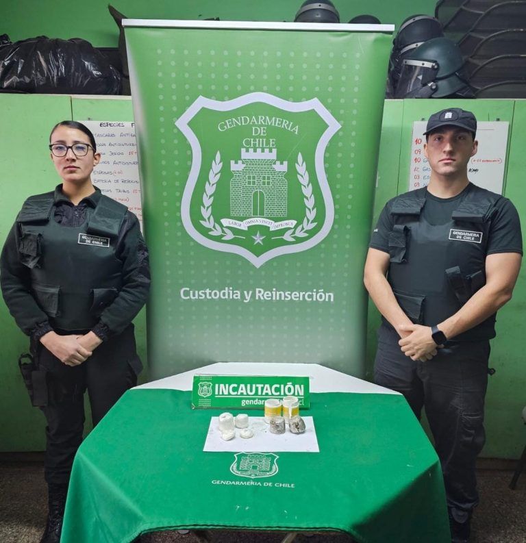Gendarmería incauta droga oculta en frascos de pomada de azufre en Cárcel de Temuco
