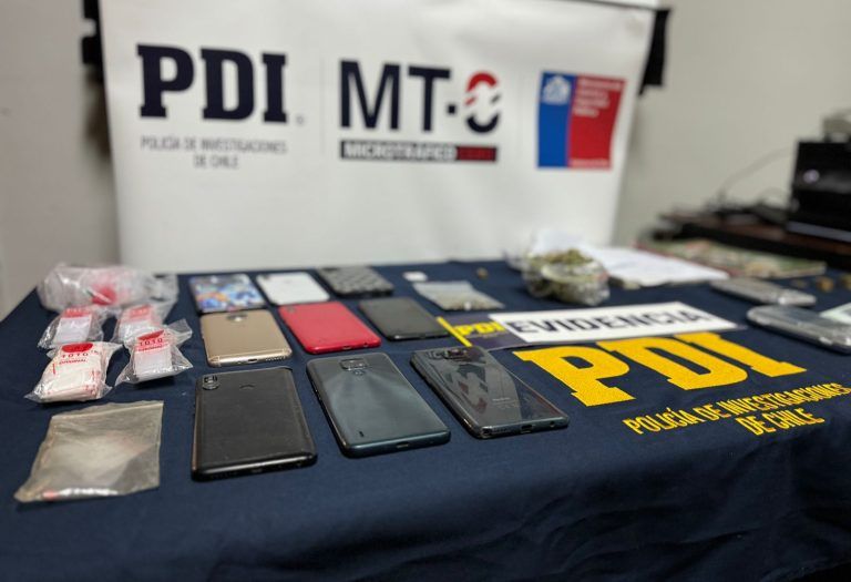 PDI redujo puntos de venta de droga en Lautaro y Traiguén: uno estaba a 100 metros de un liceo