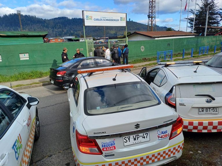 Seguridad Pública de Temuco junto a carabineros realizaron vigilancia en partido de fútbol amateur