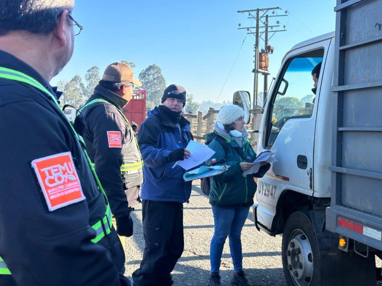 Seguridad pública de Temuco apoyó con SAG, Carabineros y SPD en fiscalización de camiones ganaderos