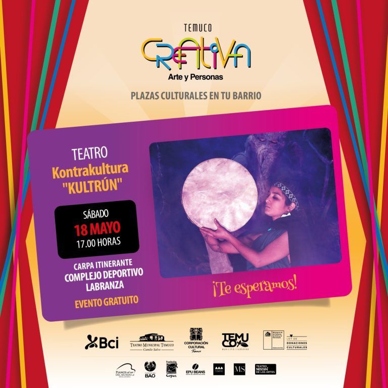 Carpa Itinerante de Temuco Creativa Presenta este sábado ‘Kultrün’: Obra Familiar Gratuita en Labranza