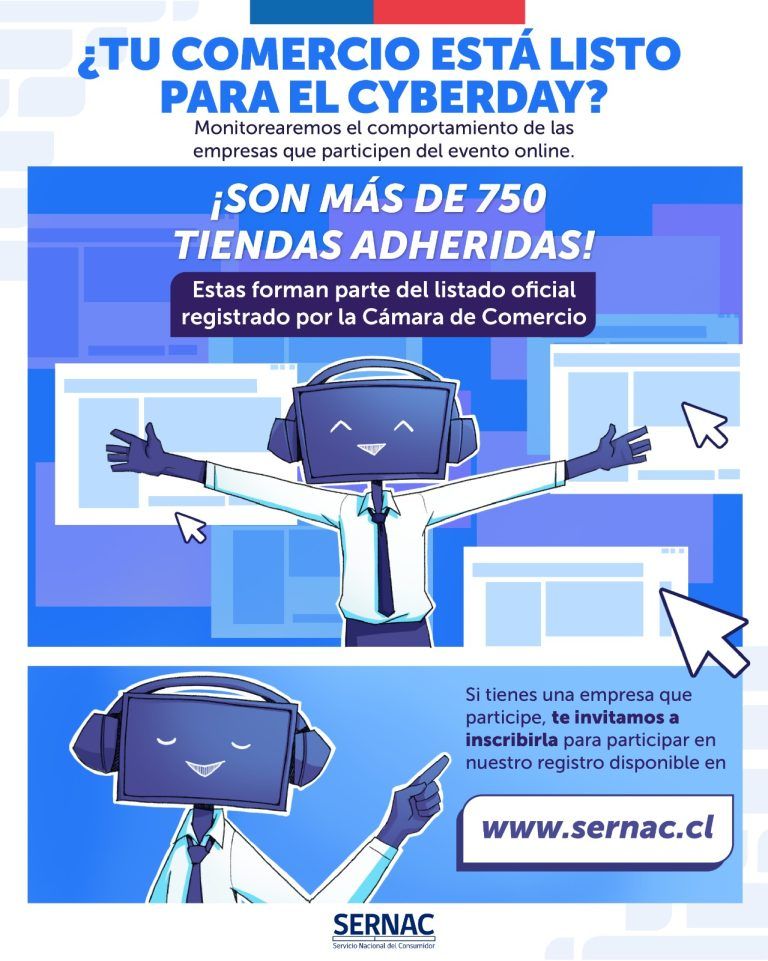 Monitoreo por CYBER DAY: SERNAC ya enroló a las 777 empresas oficiales y habilitó inscripción para otras empresas que aprovecharán el evento para hacer ofertas