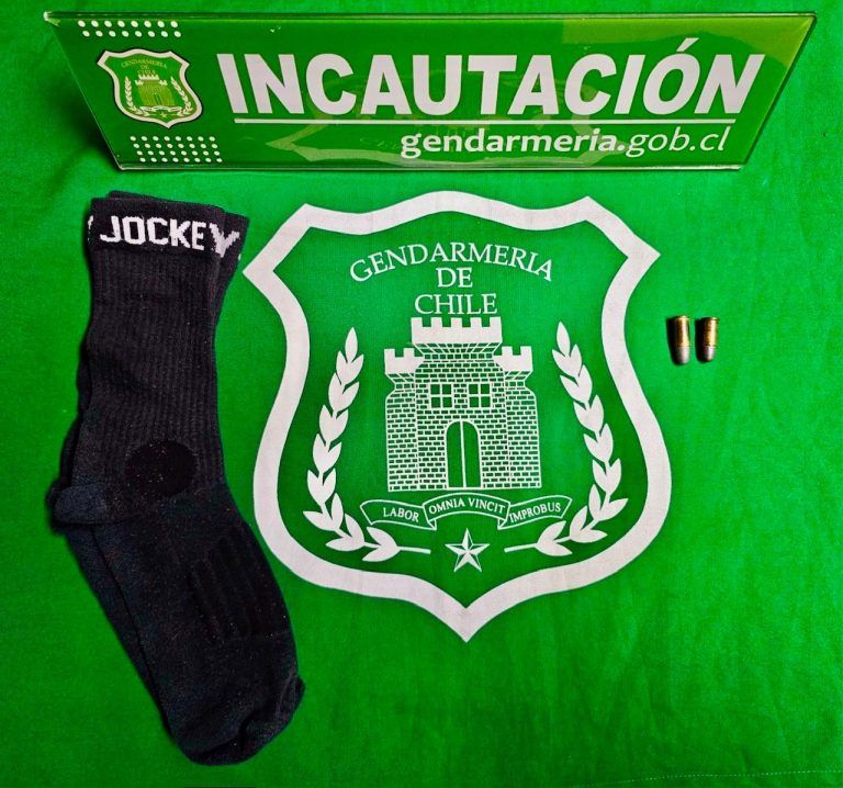 Incautan dos municiones que pretendían ser ingresadas a la cárcel de Lautaro
