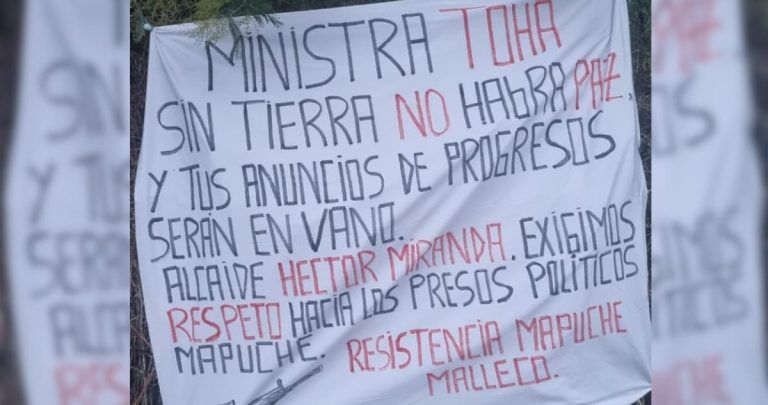 Resistencia Mapuche Malleco intenta descarrilar tren en Pidima y deja amenaza contra ministra Tohá