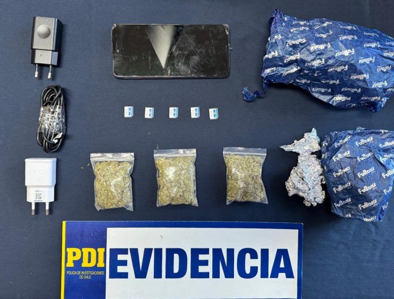 PDI detuvo a dos personas por intentar ingresar un celular, droga y munición al Centro de Cumplimiento Penitenciario de Traiguén