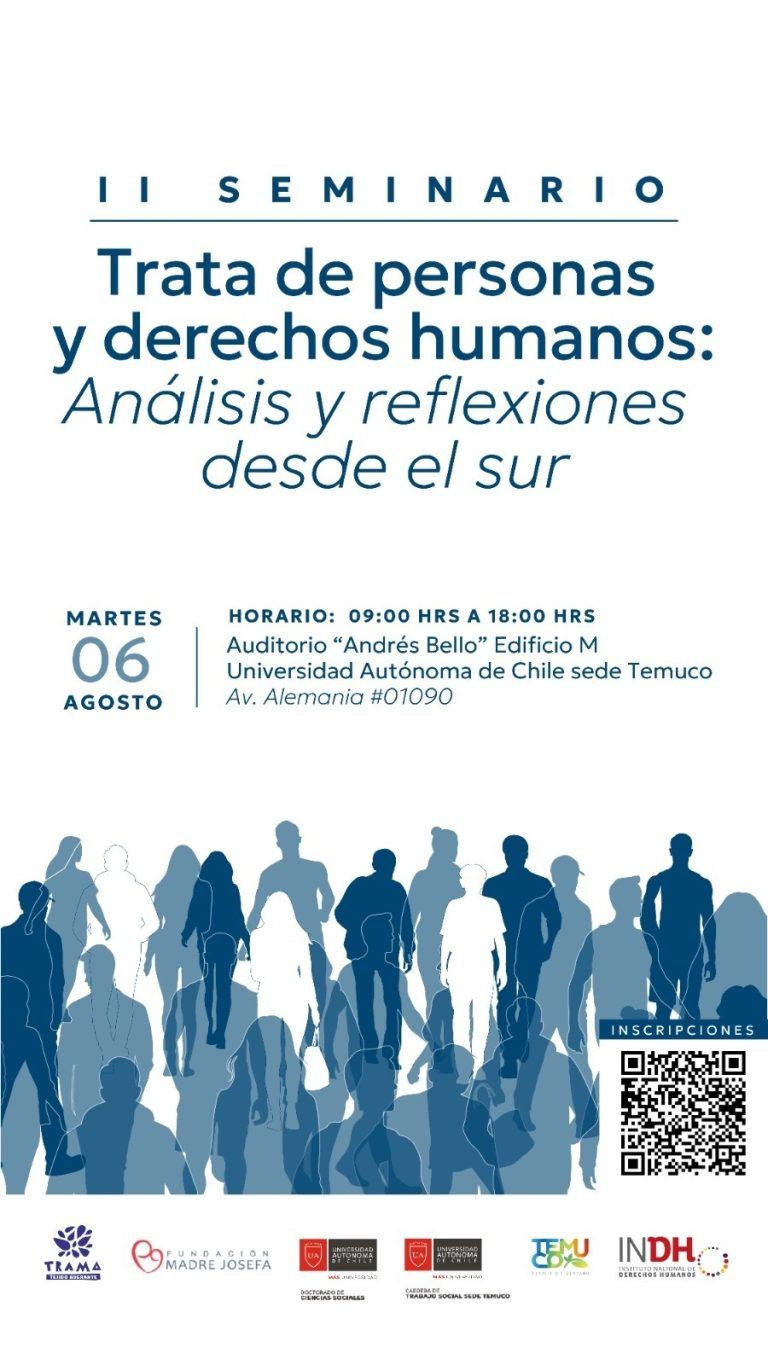 II Seminario sobre Trata de Personas y Derechos Humanos se realizará en la U. Autónoma de Temuco
