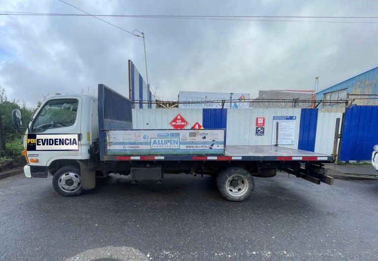 PDI recuperó un camión que había sido robado desde una ferretería en la comuna de Traiguén: fue utilizado para trasladar especies sustraídas