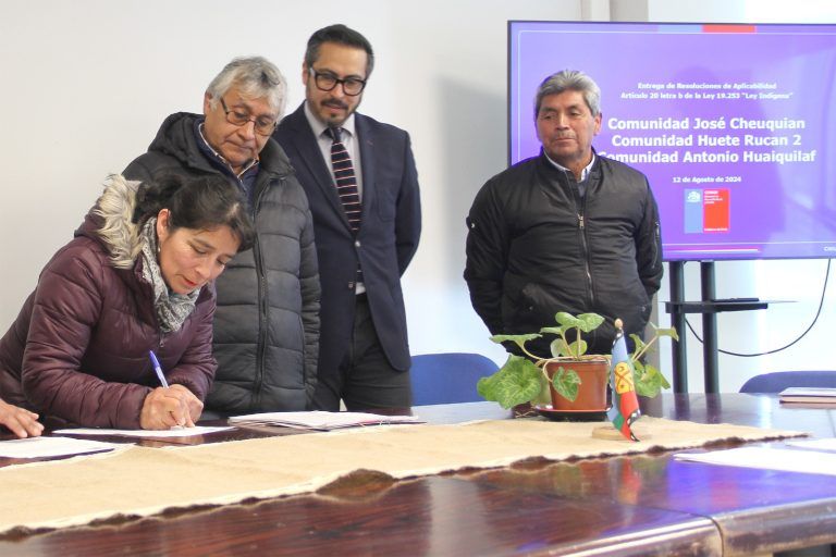 CONADI entregó resoluciones de aplicabilidad para comprar tierras en la comuna de Temuco