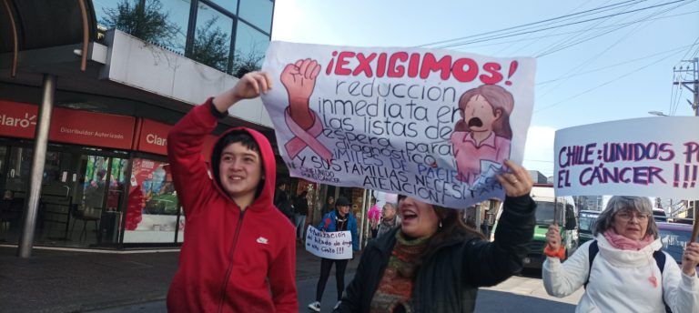 Masiva marcha por los pacientes oncológicos en la Araucanía