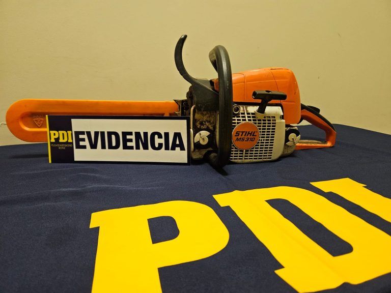 PDI recupera una motosierra en la comuna de Angol