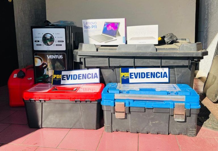 PDI incautó diferentes especies avaluadas en 1 millón doscientos mil pesos