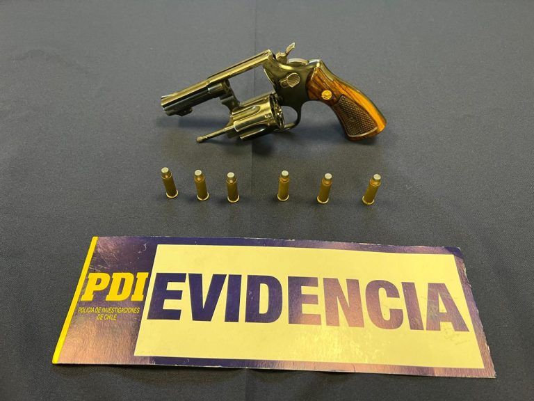 PDI Angol recuperó revolver y detuvo a mujer por tenencia ilegal de arma de fuego