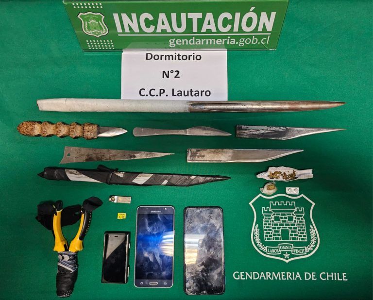 Equipo MT-0 realiza operativo junto a Gendarmería al interior de la cárcel de Lautaro