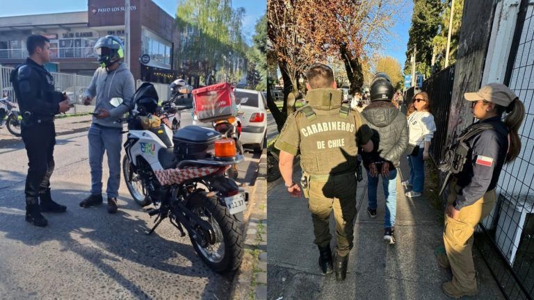 Seguridad Pública captura a delincuentes motorizados por robo con violencia en Temuco