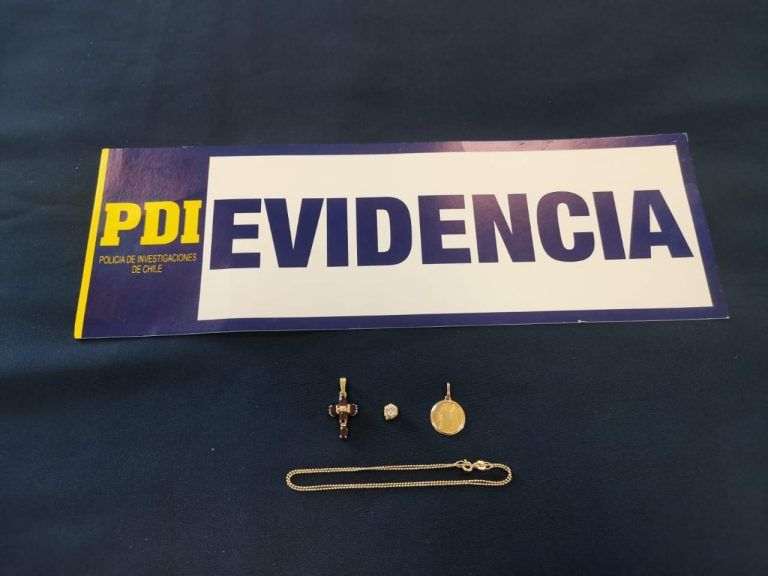 PDI recuperó joyas de oro que habían sido sustraídas desde una vivienda en Temuco