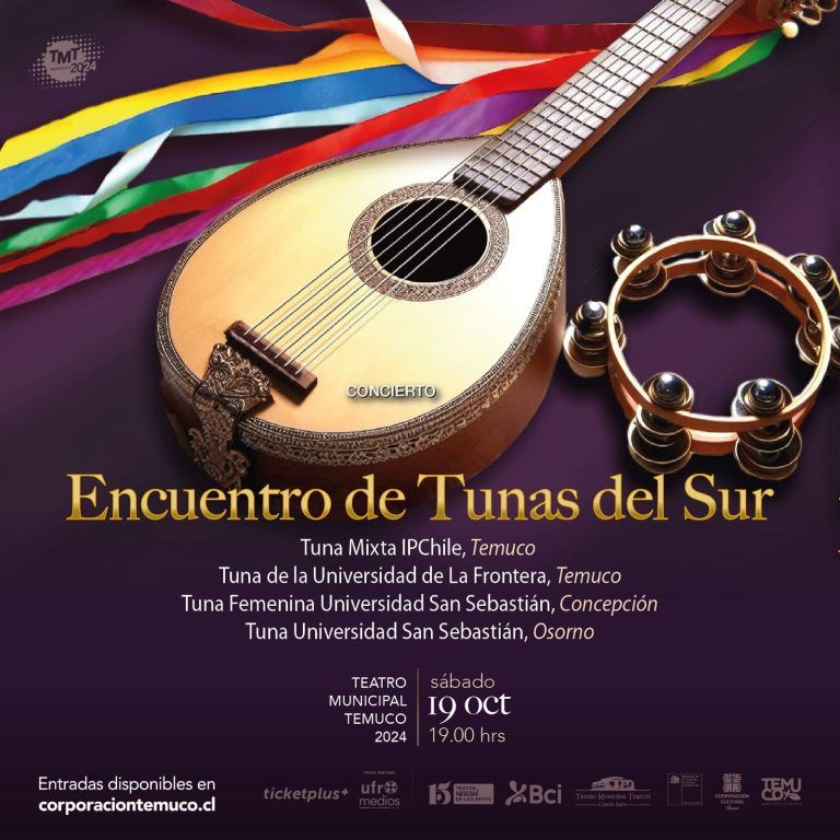 Teatro Municipal de Temuco será escenario del «Encuentro de Tunas del Sur» este sábado