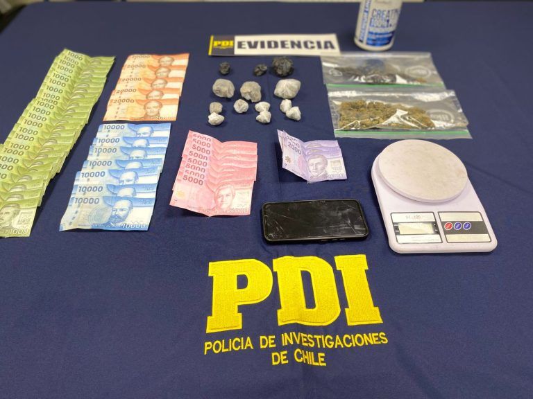 Detenido en Angol por tráfico de drogas: incautan cannabis y dinero en operativo policial