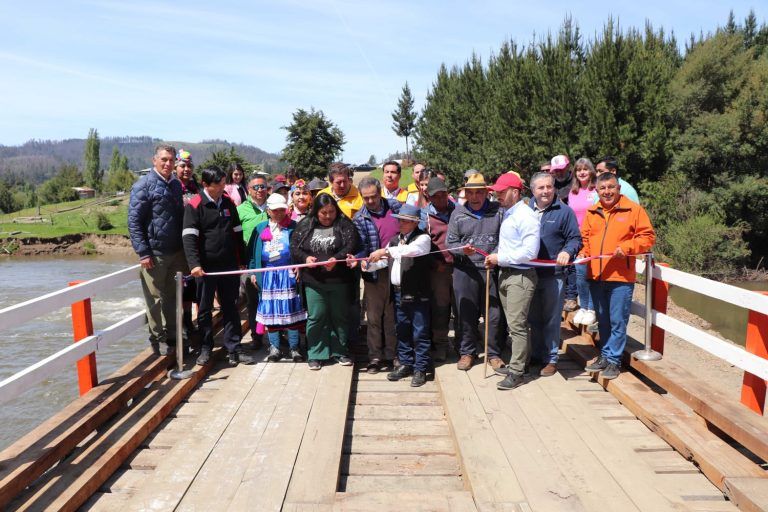 MOP y habitantes inauguraron obras del Puente Didaico que une Traiguén y Lumaco