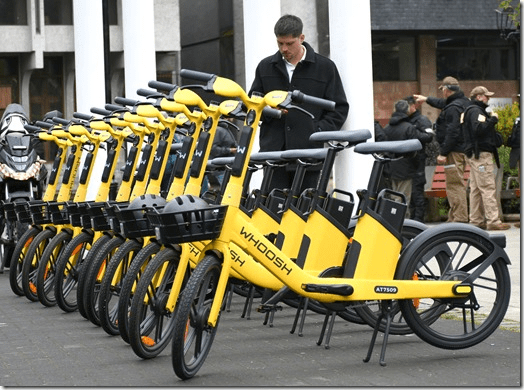 Empresa Whoosh presenta nuevas bicicletas eléctricas para Temuco