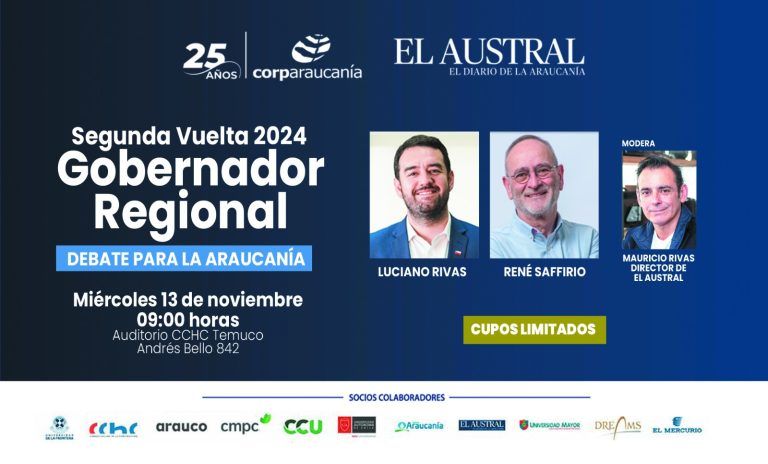 “Gobernador Regional: Debate Para La Araucanía, Segunda Vuelta 2024”