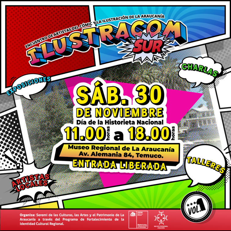 Ilustración, cómic y manga este sábado en el Museo Regional de La Araucanía