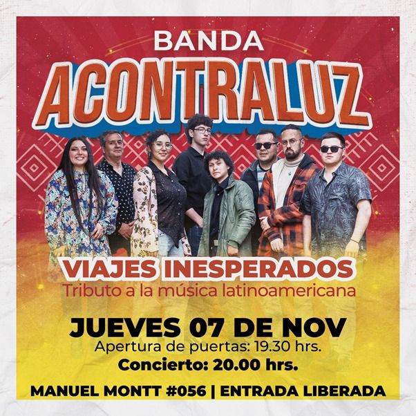 Acontraluz presenta gala latinoamericana “Viajes Inesperados” gratis en Aula Magna UCT