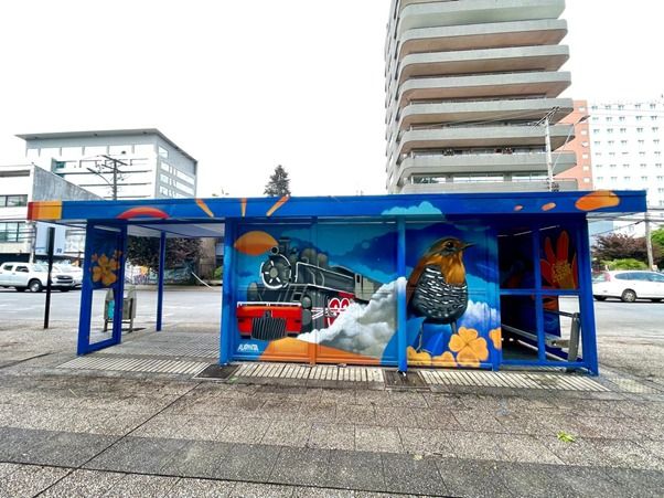 Municipio de Temuco embellece espacios públicos de la ciudad con murales artísticos