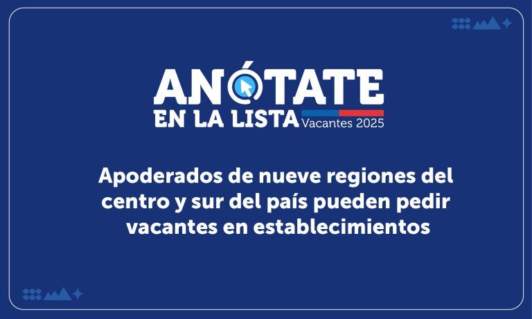 Comienza a funcionar “Anótate en la Lista” en la zona sur del país: apoderados de nueve regiones podrán solicitar vacantes en los establecimientos