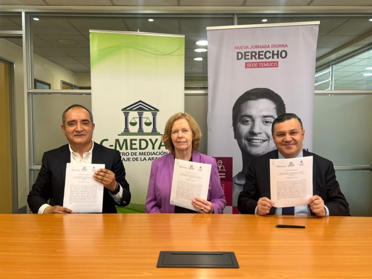 Universidad Santo Tomás Temuco y C-MEDYAR Araucanía firman convenio que fortalece resolución colaborativa de conflictos