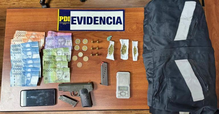 PDI detuvo a presunto autor de robo con intimidación que afectó a céntrica tienda comercial de Victoria