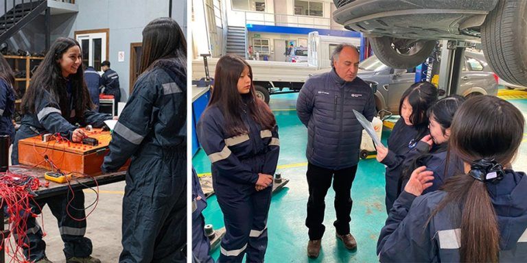 Liceo técnico profesional de Temuco es destacado por fomentar el ingreso de mujeres a la especialidad de Mecánica Automotriz