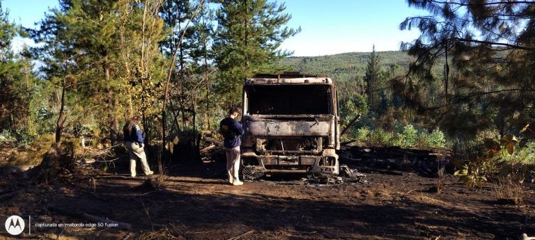 PDI Angol desarrolla diligencias por atentado incendiario en Los Sauces