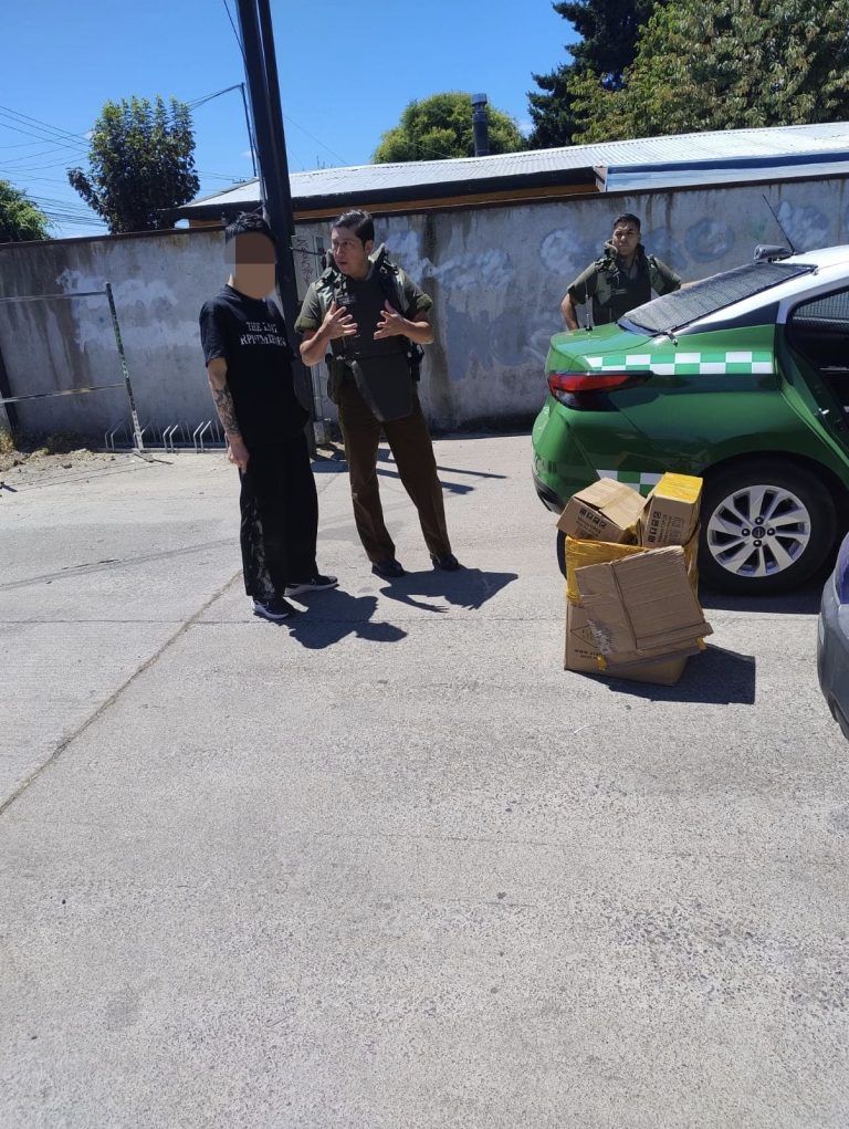 Patrullaje mixto municipal incauta 500 cajetillas de cigarrillos ilegales en Temuco