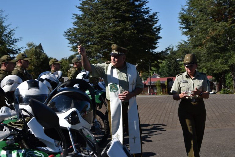 Gobierno suma nuevas motocicletas a la renovada flota de Carabineros en La Araucanía